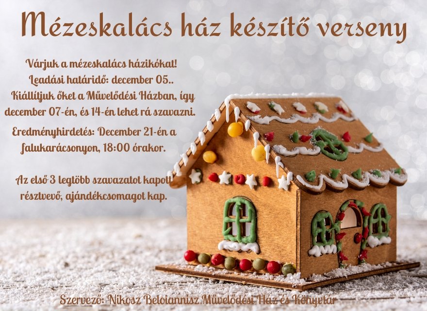 Mézeskalács ház készítő verseny